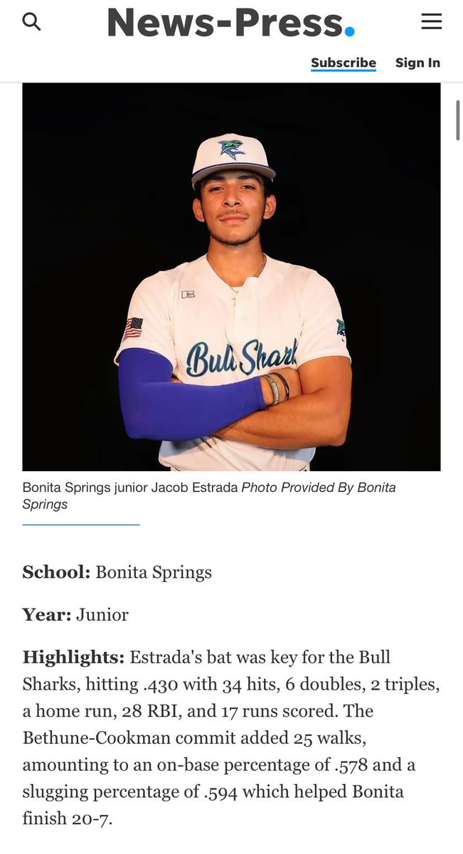 Thank you <a href="/NP_AlexMartin/">Alex Martin 𝕏</a> and <a href="/TheNewsPress/">The News-Press</a> for the all area 1st team recognition! <a href="/GCMonarchsSkip/">Aaron Lawson</a> <a href="/DerekCartaya/">Derek Cartaya</a> <a href="/BaseballGulf/">Gulf Coast Monarchs Baseball</a> <a href="/jdherns30/">Johnny Hernandez</a>