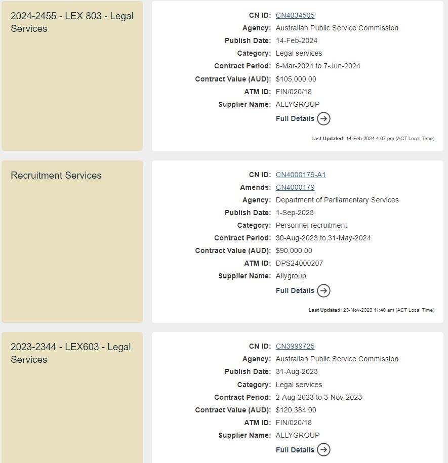 Proof Labor and the APSC are protecting #Robodebt staff . (DHS) Lawyer Annette Musolino has resigned after being caught moonlighting for Allygroup 
**Shockingly APSC (the ones investigating #robodebt ) gave Allygroup another contract in Feb 2024.
#RobodebtRC #APSC