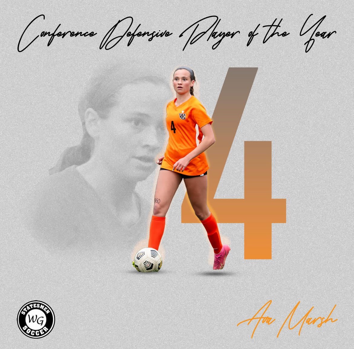 Very grateful to receive conference defensive player of the year!! Big thank you to my coaches and teammates for a great season <a href="/wgsoccergirls/">WGHS Girls Soccer</a> <a href="/MattHearty/">Matt Hearty</a> <a href="/SLSGECNLRLGirls/">SLSG ECNL-RL</a>