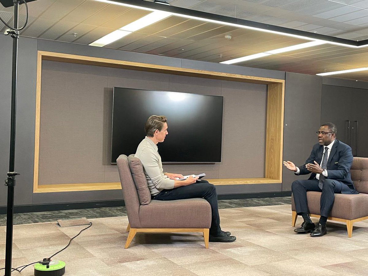 Whilst in London, I had a good exchange with <a href="/BBC/">BBC</a> - discussing the progress that has been made in the last 3 years and African Football. Really encouraged to see global media invested in the progress at CAF. 
<a href="/BBCSport/">BBC Sport</a> 
<a href="/BBCAfrica/">BBC News Africa</a>