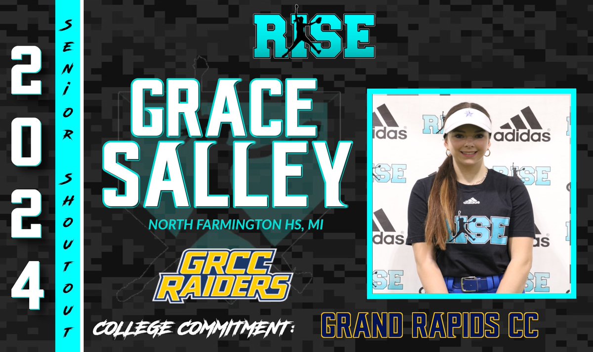RISE Softball-Midwest (@rsmidwest) on Twitter photo 🎓Senior Shoutout🎓
RISE Softball would like to honor the class of 2024. Today we’d like to honor Grace Salley <a href="/_gracesalley/">grace salley</a> (North Farmington HS, MI)
Grace will continue her academic & athletic career at Grand Rapids CC!
We wish you the best of luck! 🎓Senior Shoutout🎓
RISE Softball would like to honor the class of 2024. Today we’d like to honor Grace Salley <a href="/_gracesalley/">grace salley</a> (North Farmington HS, MI)
Grace will continue her academic & athletic career at Grand Rapids CC!
We wish you the best of luck!