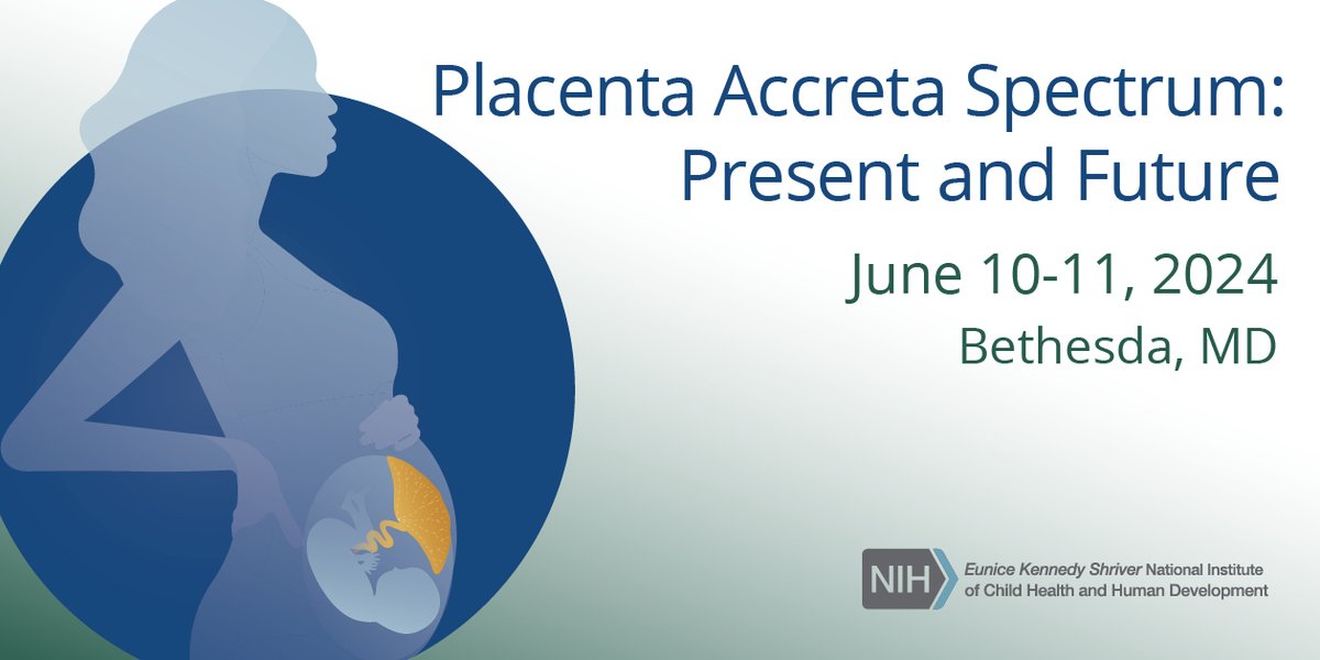 🚨 Don't miss out! The Workshop on Placenta Accreta Spectrum (PAS): Present and Future is happening on June 10-11. Enhance your understanding of PAS diagnosis & management for better patient outcomes: bit.ly/3UYtuQe #MaternalHealthNICHD #PlacentaAccreta