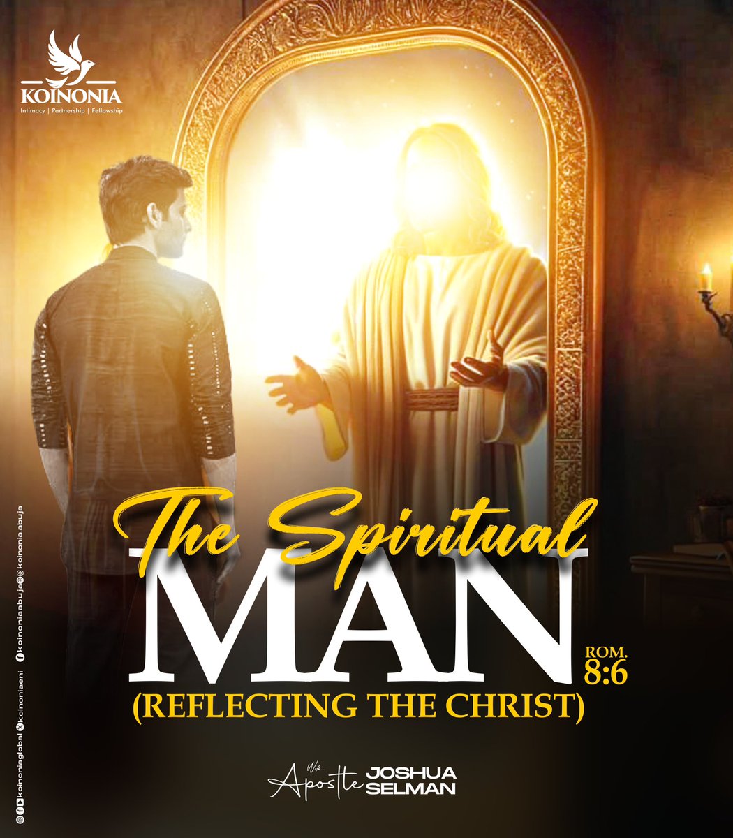 Dear Beloved, kindly click on the link below to download the audio message of “THE SPIRITUAL MAN (REFLECTING THE CHRIST)“ WITH APOSTLE JOSHUA SELMAN. drive.google.com/file/d/1A3GppI… #ApostleJoshuaSelman #TheSpiritualMan #ReflectingTheChrist #JesusRevealedJesusGlorified #ThisIsKoinonia