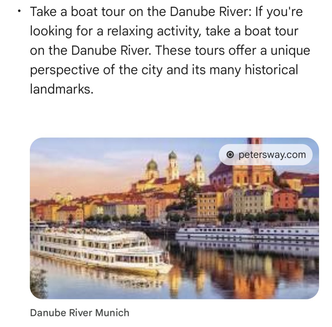 razbakov's tweet image. Did you know that there is a Danube River in Munich?

#GoogleAssistant and #Gemini are trying to convince me there is one, even have a photo of it