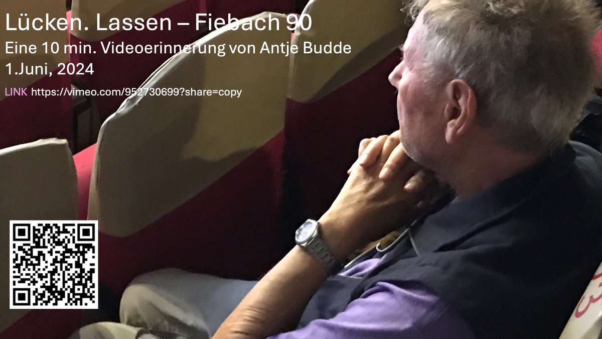 Morgen, 3.Juni 2024 findet im Kesselhaus der Kulturbrauerei in Berlin die Veranstaltung "Tribute to Fiebach 90" statt. Mein Tribute vom 1.Juni:
vimeo.com/952730699?shar…
Info zur Veranstaltung:
kesselhaus.net/de/calendar/-N…