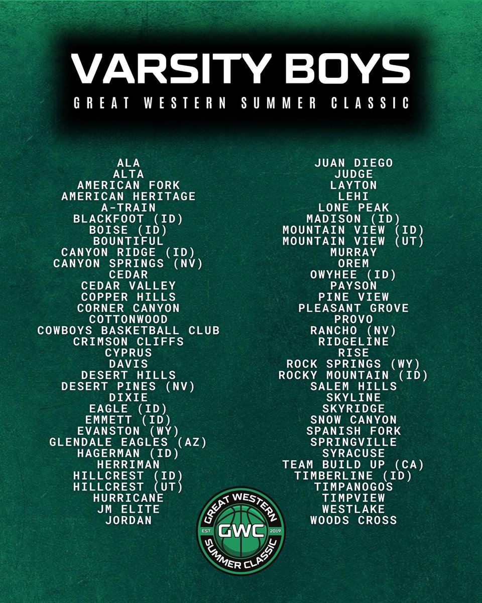 The field is set and we’re ready to tip-off this week‼️

70+ Varsity Boys Teams 📈
6 States Represented ✈️

You won’t want to miss it! Loads of talent on display this week at Juan Diego 👀