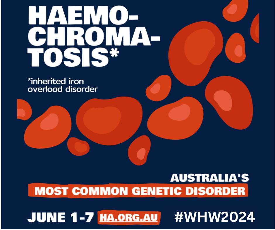 Catbilyk's tweet photo. 1-7 June is World Haemochromatosis Week. If you're experiencing the early symptoms of haemochromatosis you should get your iron levels tested. Find out more at https://t.co/iEaZcG38B4.
@HaemAus #WHW2024 #beatoverload https://t.co/RZKs9WPPfa