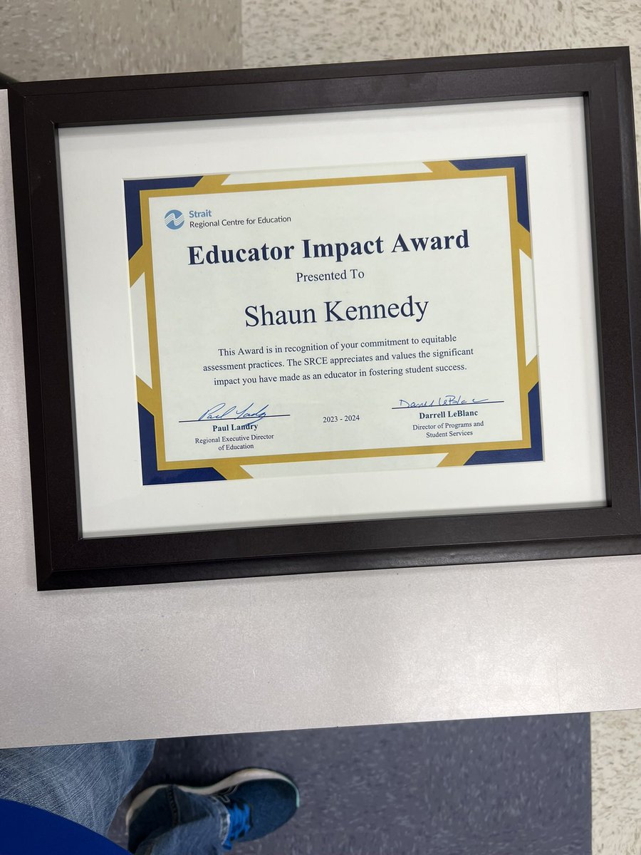 Congratulations to our very own Shaun Kennedy on receiving his Educator Impact Award for all he does in regard to equitable assessment! Congrats Shaun!
