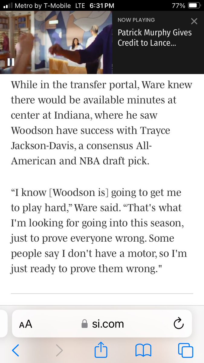 Can anyone list some differences between Oregon Kel’el & Indiana Kel’el? I think people dislike Ware strictly off of his play in Oregon. He seemed lackluster and lazy. IMO that completely changed when playing in Indiana. Here are a few quotes from Ware and his coach in Indiana