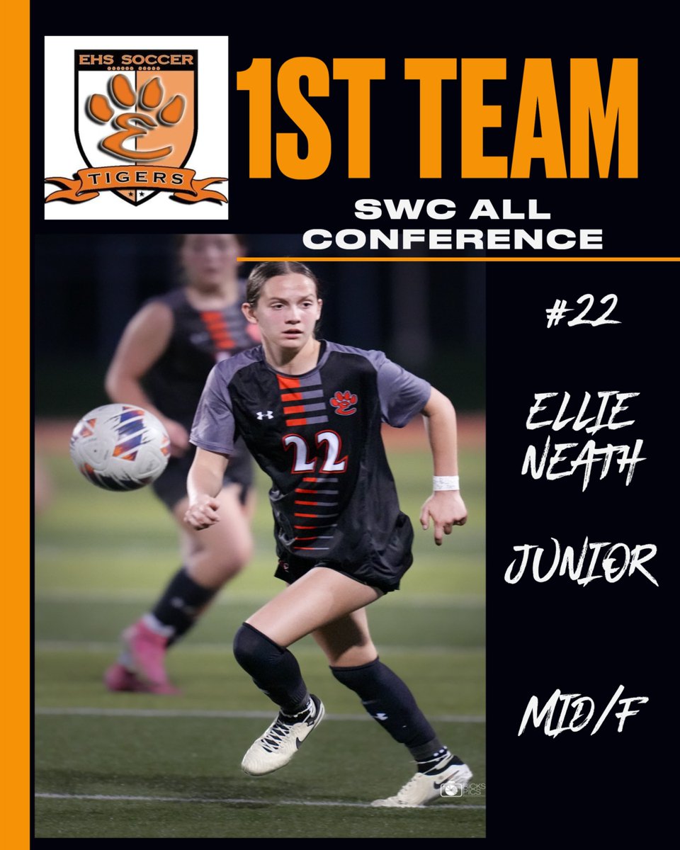 Ellie Neath, 1st Team, All Southwestern Conference. Congratulations! # SWC  (Photo credit goes to Rick's Pics Photography)