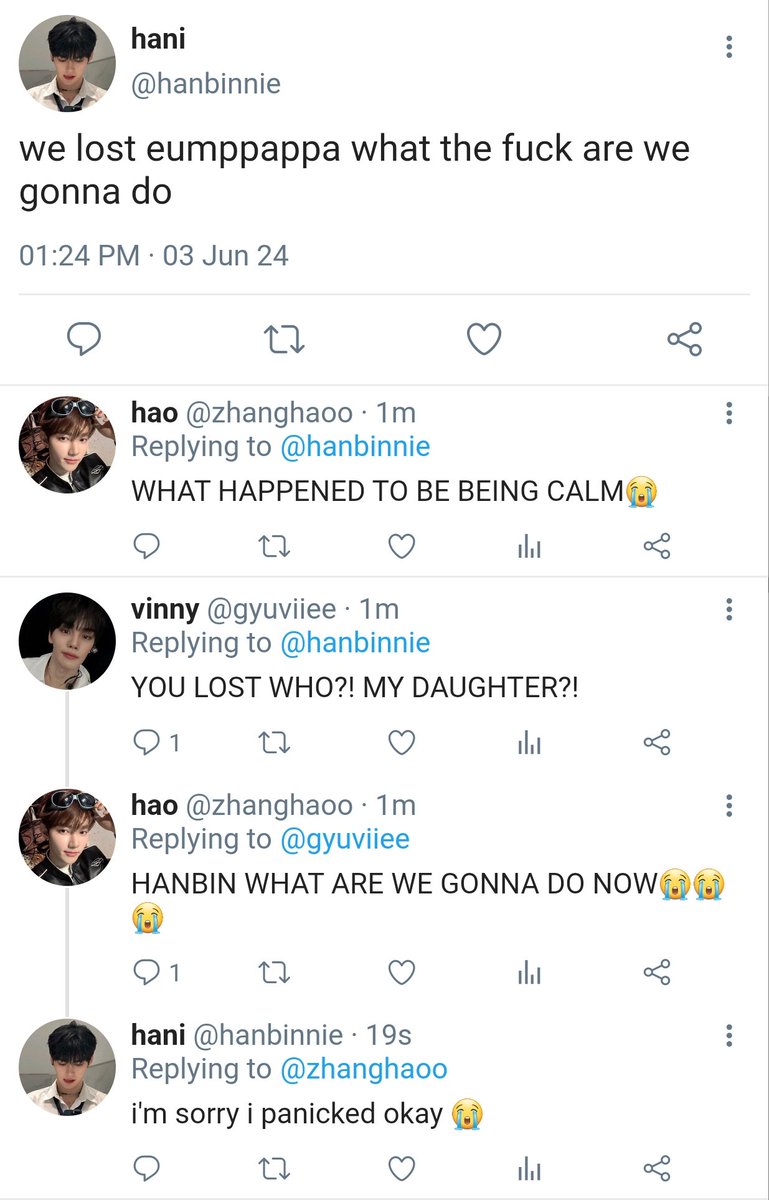 gyvrcky's tweet photo. Where the dog at 🐶❓️
#gyubrik - eng au

Wherein gyuvin's dog, eumppappa, got lost because of two dog sitters and was found by ricky, a person who is able to communicate with animals. https://t.co/bNLj7TAkNM