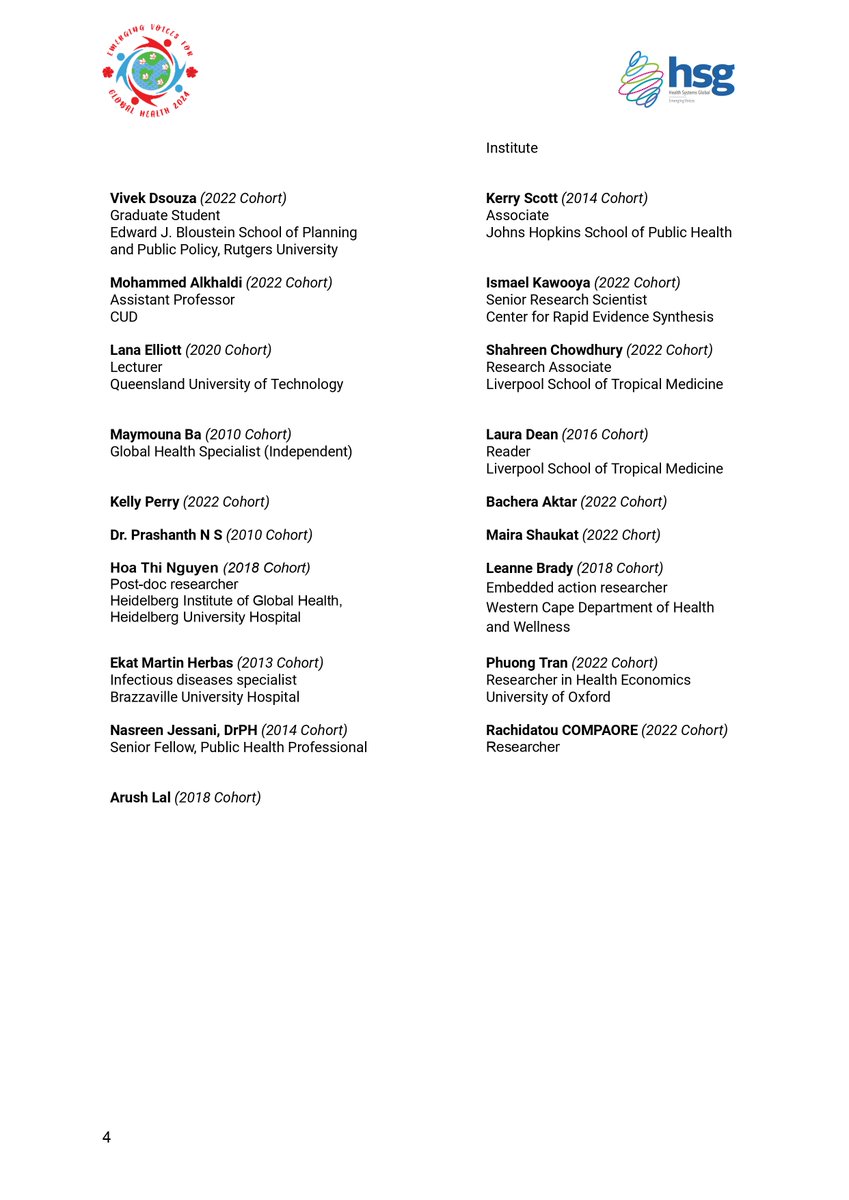 📢 The EV4GH governance board submitted a letter &amp; statement to the <a href="/H_S_Global/">Health Systems Global</a> board regarding the ongoing war &amp; genocide in Gaza. EV Alumni &amp; EV Thematic Working Group (TWG) members have endorsed this initiative to strengthen this stance.

Read the full EV4GH statement ⬇️