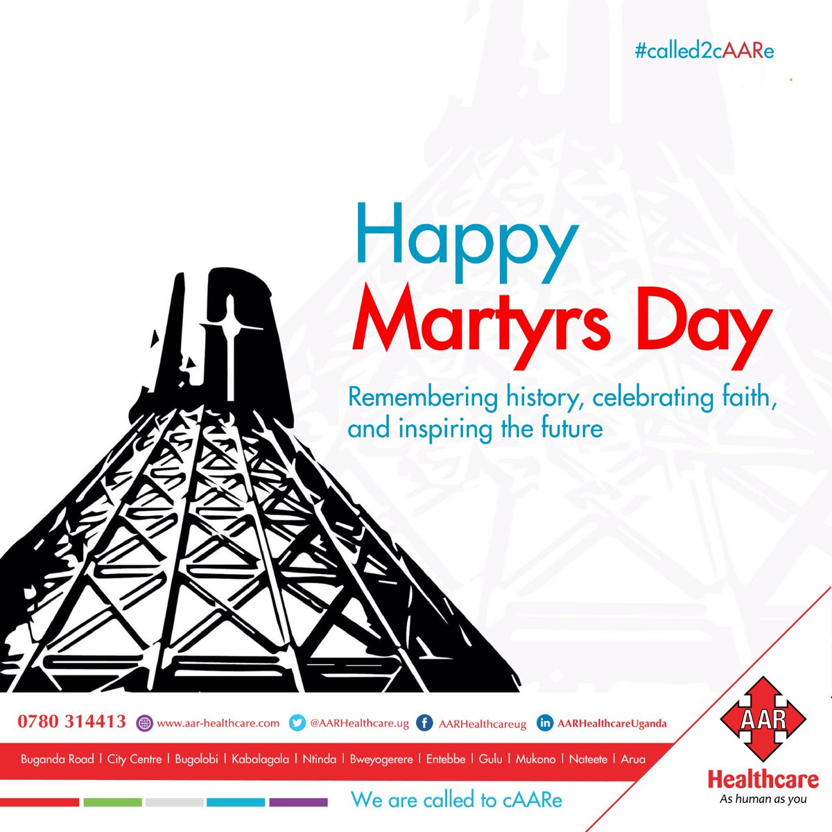 AARHealthcareUg's tweet photo. May the courage and dedication of our Martrys inspire each one of us to purposefully build for the future.
#purpose #cAARe https://t.co/IuImPxgeDe