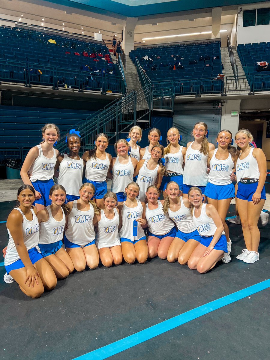 UCA CAMP💙
Congratulations to 2nd year, Griffen Anderson for winning the UCA Camp Jump Off !
Congratulations to all 19 girls on the OMS cheer squad for receiving a blue ribbon in sideline and cheer!