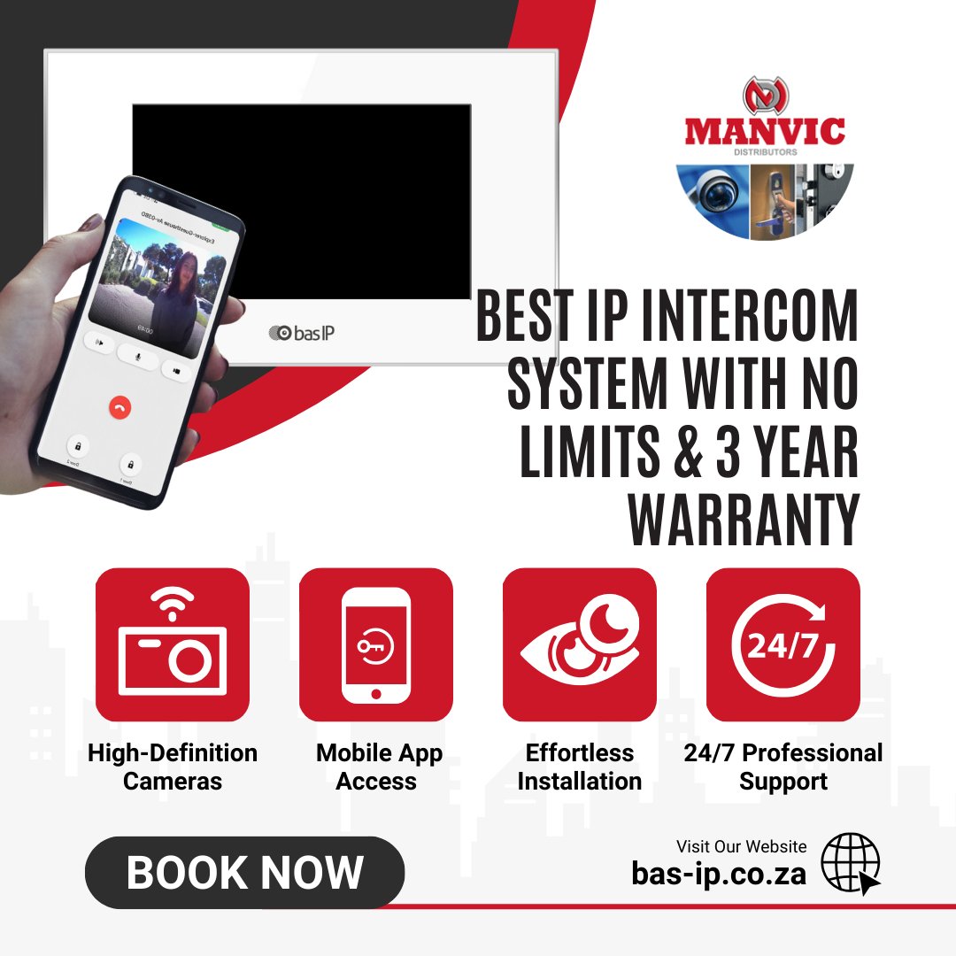 ManvicDistr's tweet image. BAS-IP: Unleashing potential with our top-rated IP intercom system. POE, face recognition, keyless entry, and free API. Trust our 3-Year Warranty.

Book your #BASIPExperience today: sales@bas-ip.co.za

More info: bit.ly/3sxIX9P

#basip #ipintercom #api