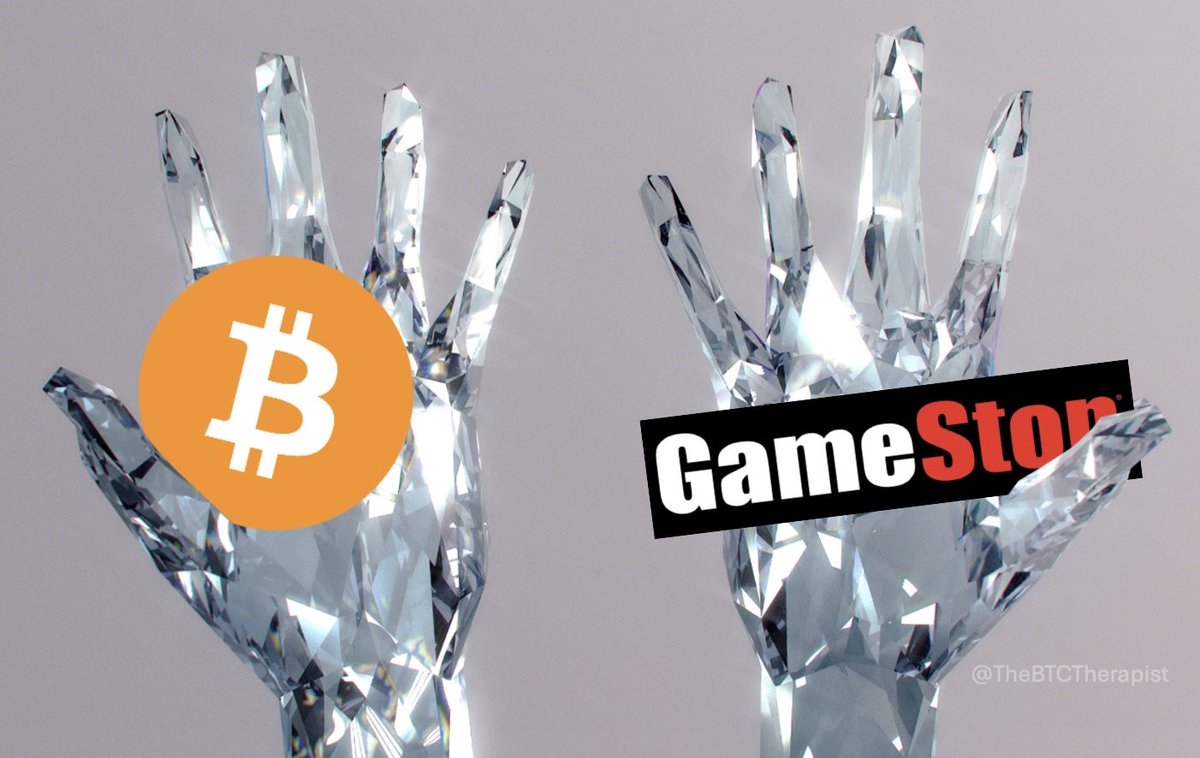 TheBTCTherapist's tweet photo. Imagine if $GME announced a plan to adopt a #Bitcoin treasury with their $2 billion in cash reserves. 

The internet would fucking explode. 🤯 https://t.co/x6sb9ZGua6