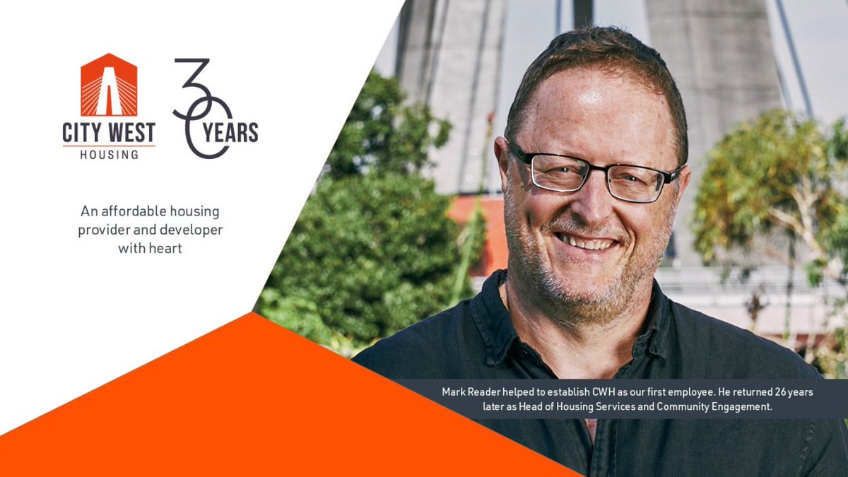 Mark Reader was our first employee. In 1994 he was tasked with finding tenants for our first 2 #AffordableHousing buildings in Ultimo
His career then took him into state government, community housing &amp; consultancy
He returned to us as Head of Housing Services in 2020
Thanks Mark!