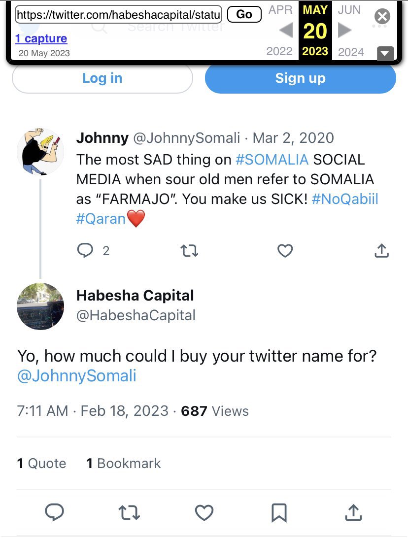 MacrobianLight's tweet photo. Johnny "Somali" isn’t Somali. He’s Habesha, an Ethiopian Jew to be exact. He’s admitted himself. He bought this Johnny Somali handle and changed his online persona to garner more views. Ethiopians love to larp as different ethnicities online, especially Somali. https://t.co/QmPKyIXwT9