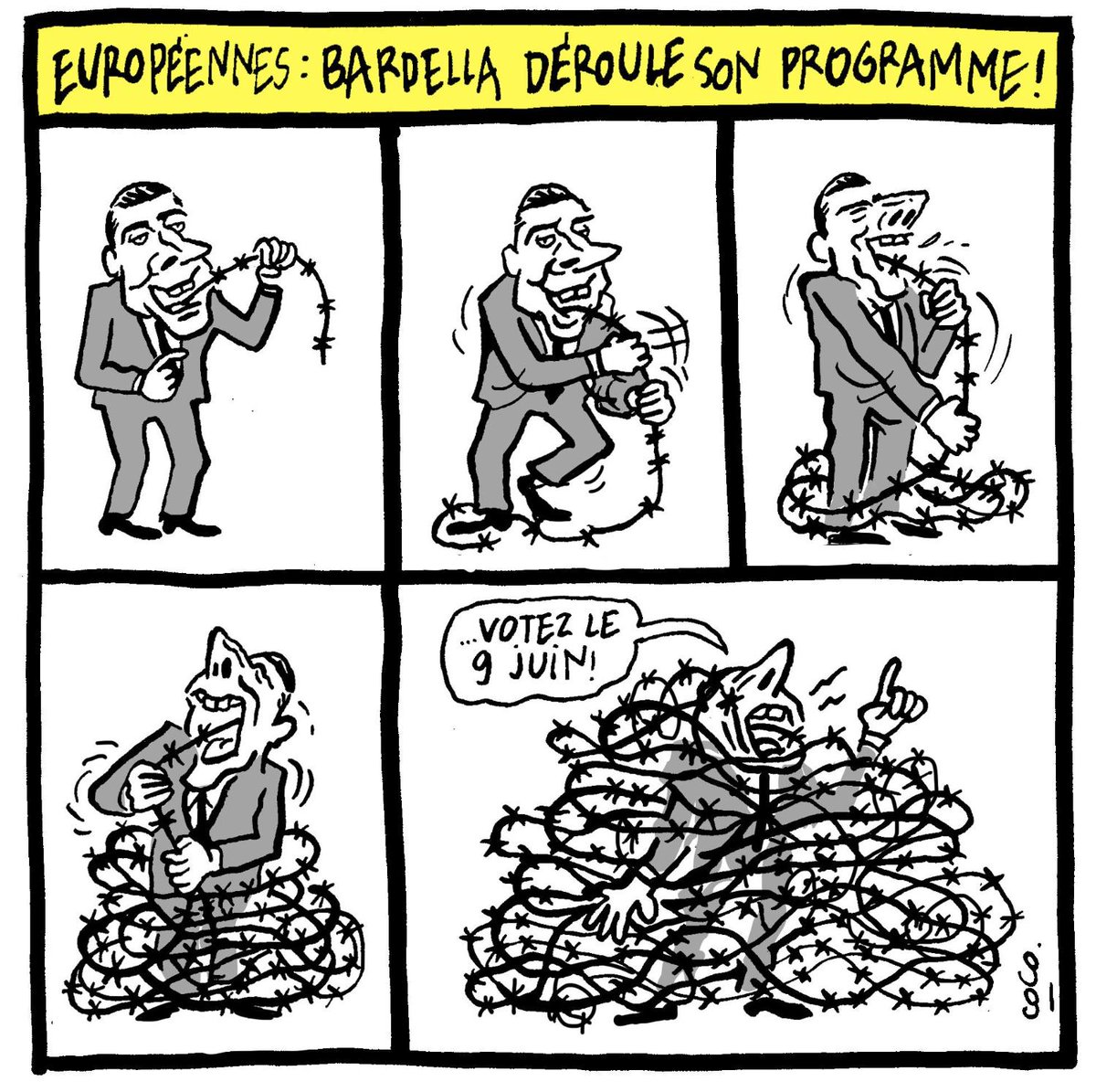 Européennes : Bardella déroule son programme ! Par @Cocoboer ✏️