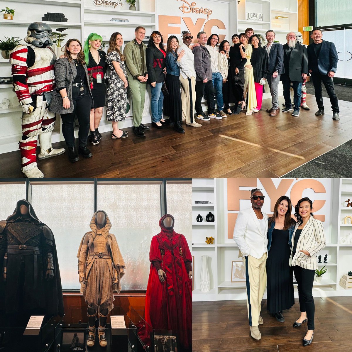What a great day reuniting with our <a href="/ahsokaofficial/">Ahsoka</a> cast and crew fam at the #FYC Emmy event ❤️ celebrating Eps 5 🎉 Us #editors ditched out dark rooms and got fancy  <a href="/JamesDWilcox2/">James D. Wilcox</a> #danaglauberman 🎞️ ✂️ <a href="/starwars/">Star Wars</a> #quyentranDP #davefiloni #anakin #ahsoka <a href="/KinerMusic/">Kiner Music 🏳️‍⚧️</a> #lucasfilm