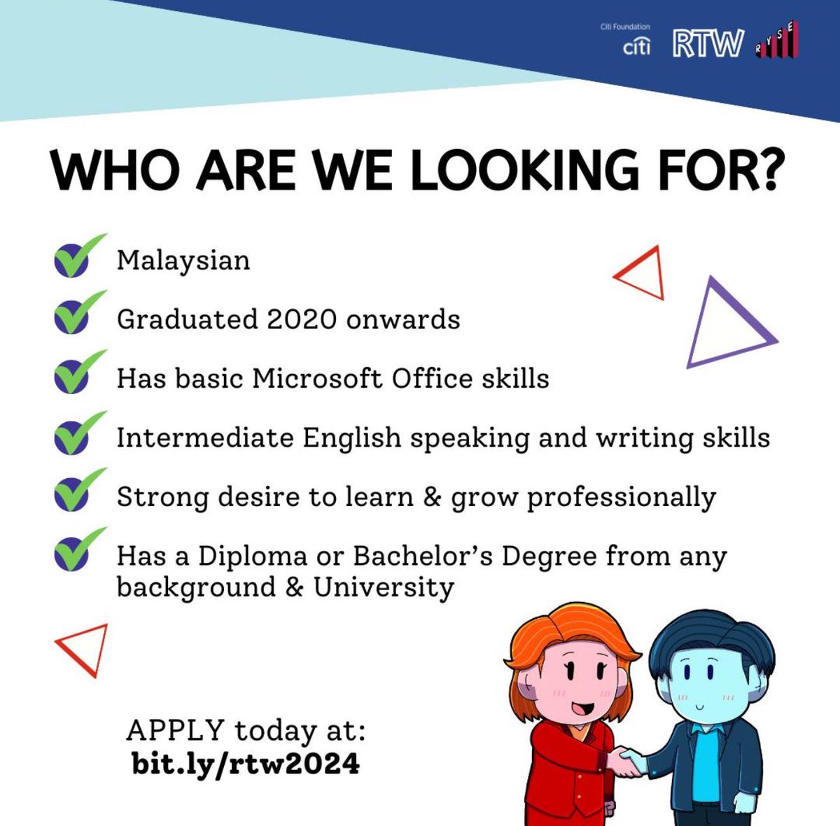 melatinungsari's tweet photo. Hi all! RYSE at @asean_center @ASBedu_official is thrilled to announce the launch of our employability programme, RYSE To Work 2024, designed to help  underemployed and unemployed Malaysian graduates. Pass along, deets 👇 https://t.co/m6S4PIUS1y