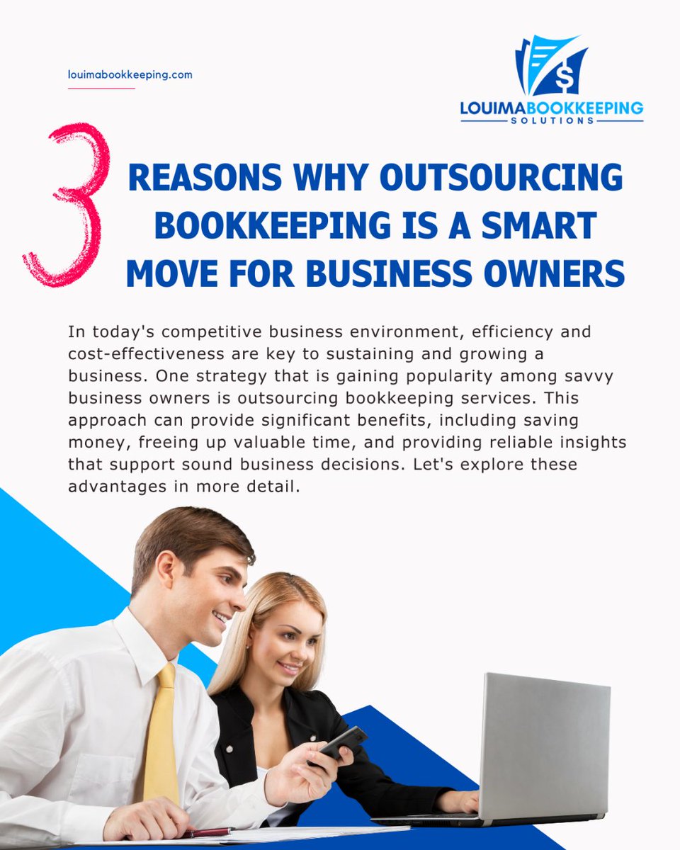 Louima_book_sol's tweet photo. Outsourcing bookkeeping services is a strategic move that can save business owners money, and time, and provide reliable insights to make better business decisions. https://t.co/rMv05RYacA