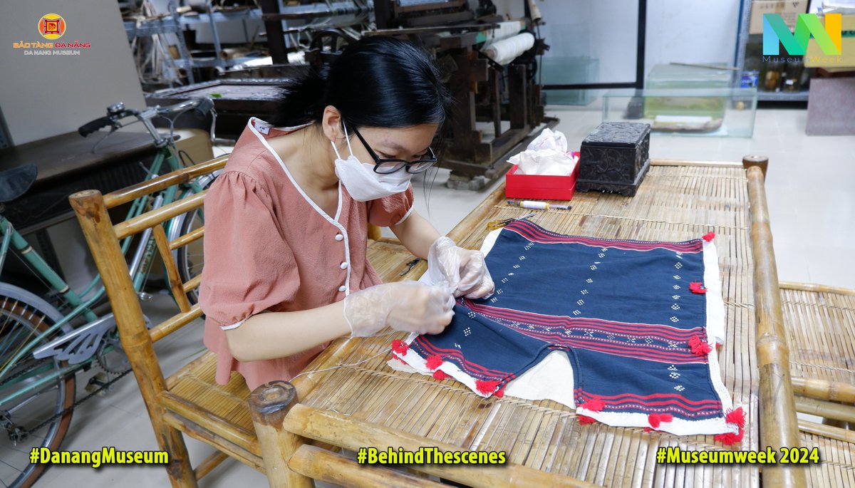 DaNangMuseum's tweet photo. Let's kick off MW2024 by honoring the silent, behind-the-scenes work of conservators! With their passion, responsibility, and professional skills, they diligently care for valuable objects and safeguard them for future generations.
 #BehindThescenes #Museumweek2024 #DaNangMuseum https://t.co/3MW3nnTkff