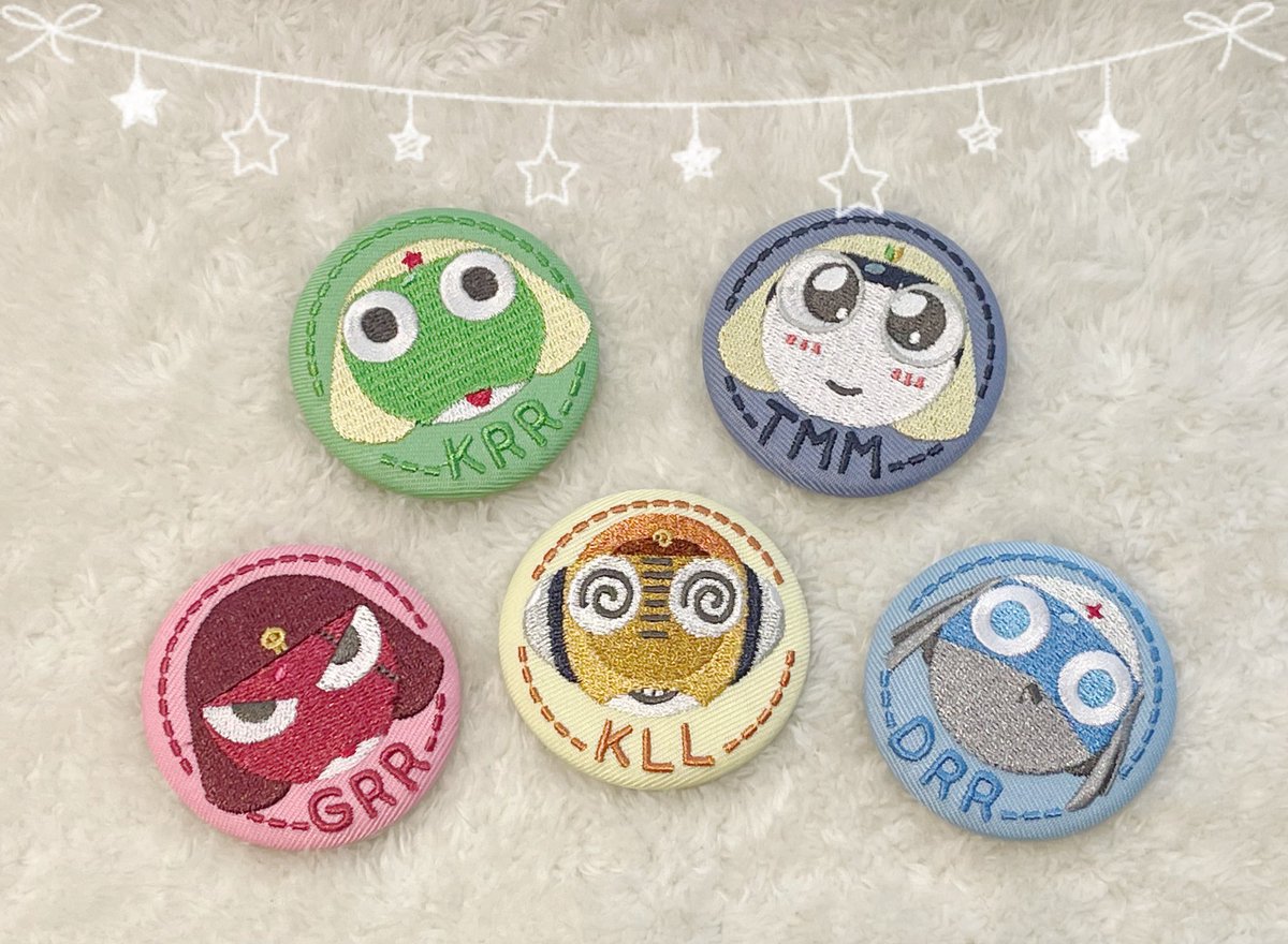🐸商品紹介🐸 #ケロロ軍曹 より 『刺繍缶バッジ』が好評発売中