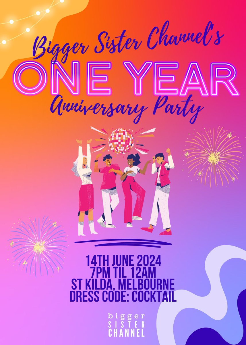 bigsischannel's tweet photo. We are turning one year old &amp; you are invited to our birthday party! 

On this special night, we will commemorate the launch of Bigger Sister Channel in June 2023, along with our initiatives thus far, including the economic empowerment program &amp; our monthly skillshare workshops. https://t.co/9U4oWcnVPV