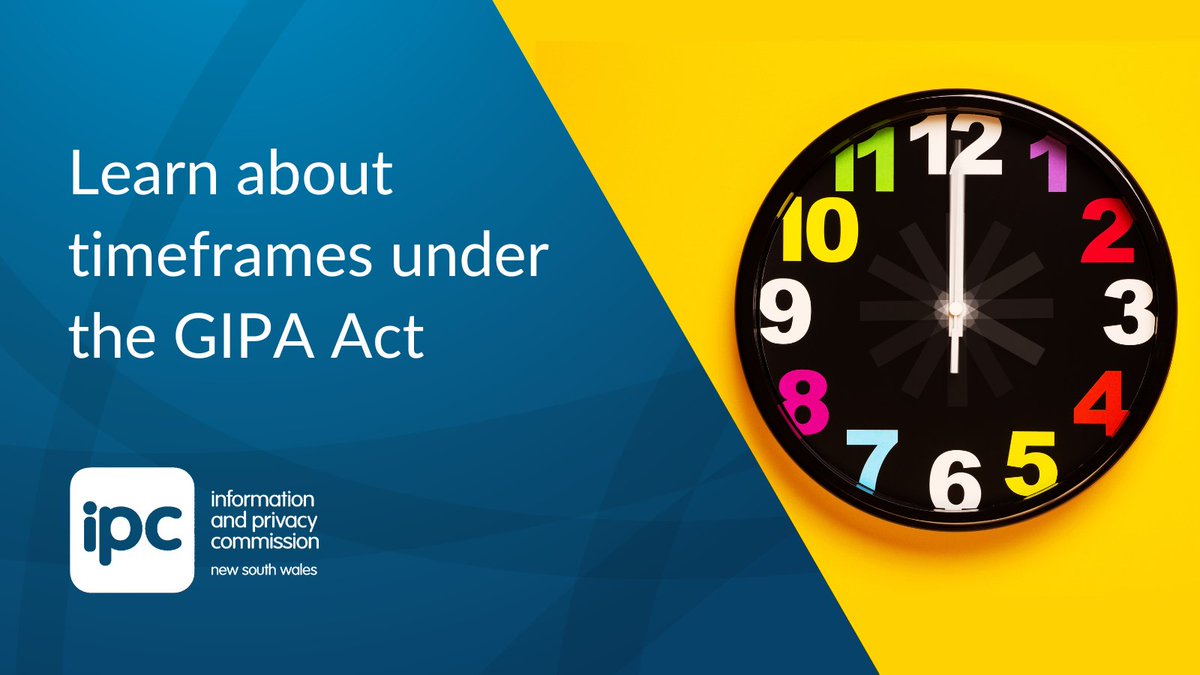 The IPC has information to assist citizens in understanding timeframes for deciding access applications under the GIPA Act, circumstances where extensions may be required and other conditions that may extend the decision period bit.ly/30VN0RI