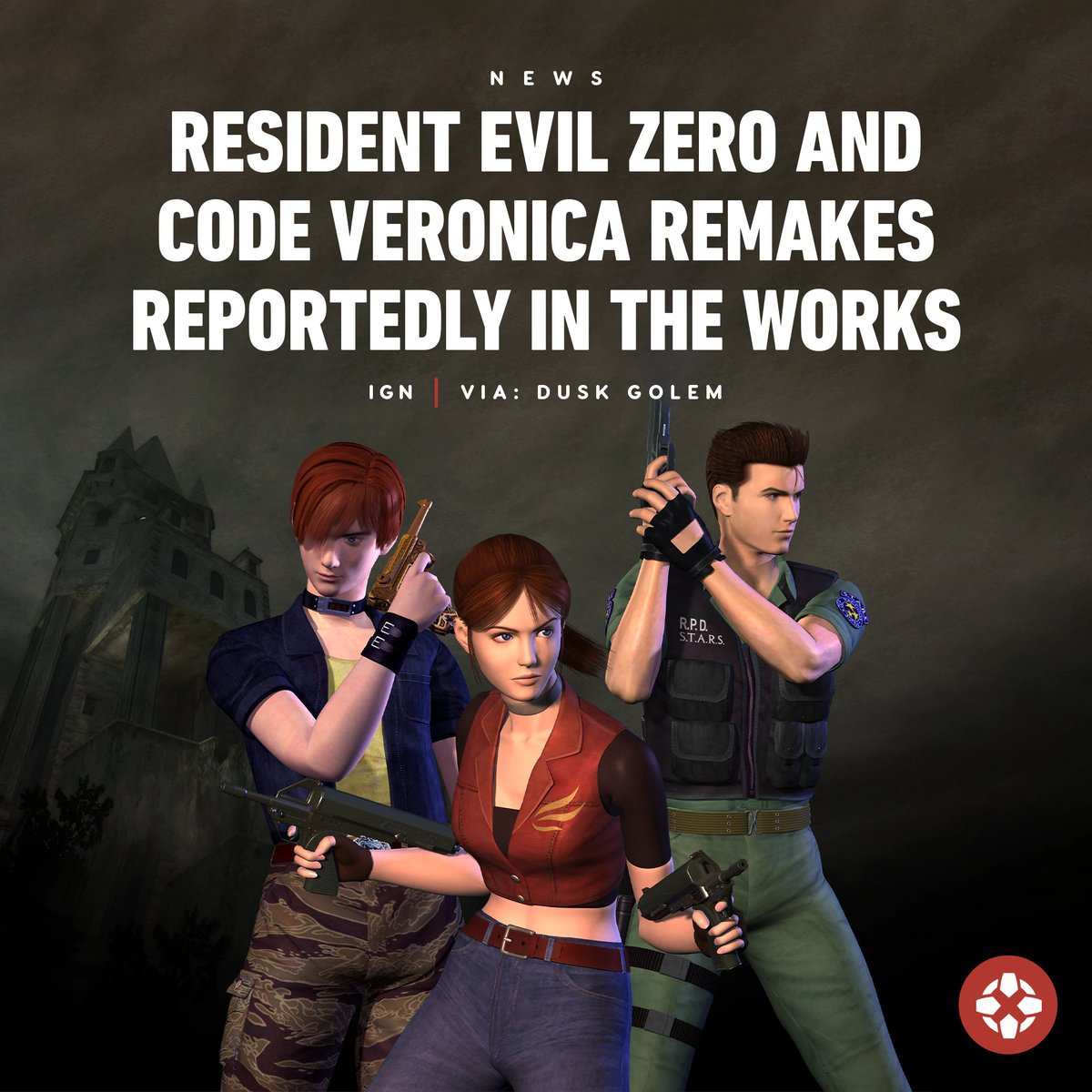 IGN's tweet photo. Following the enormous success of the Resident Evil 2, 3, and 4 remakes, Capcom has reportedly turned its attention to remakes of Resident Evil Zero and Code Veronica. https://t.co/E40IpGzjTj https://t.co/FgcYwjiGn9