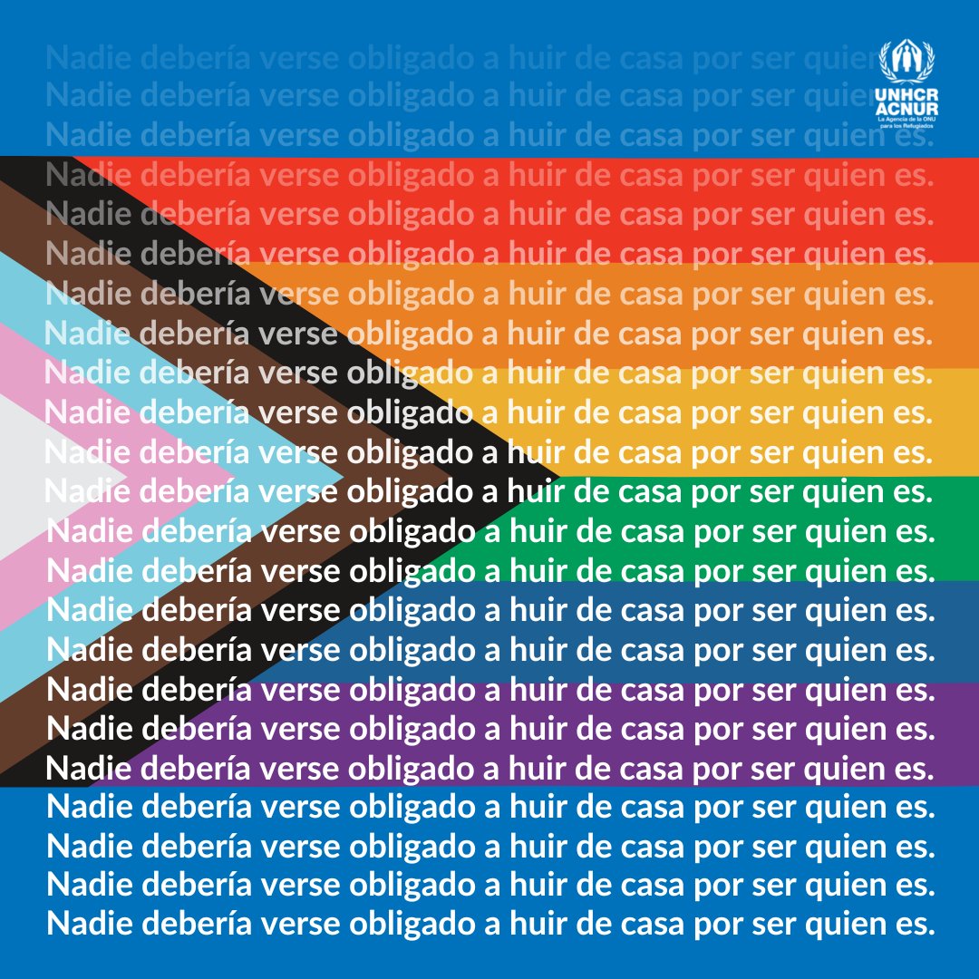 Los países de todo el mundo deben mantener sus puertas abiertas a todas las personas LGBTIQ+ que necesiten refugio y protección.

Dilo con nosotros: ¡Hoy y todos los días, estamos con las personas LGBTIQ+ refugiadas!

#MesDelOrgullo