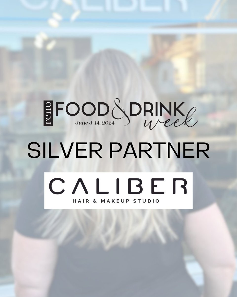 We want to thank Caliber Hair &amp; Makeup Studio for being a Silver Partner!

They are offering 2-for-1 blowouts to anyone coming in during Reno Food &amp; Drink Week.

Caliber is also hosting its birthday celebration at their studio on June 8, from noon to 5 p.m. Don't miss it! 🎉