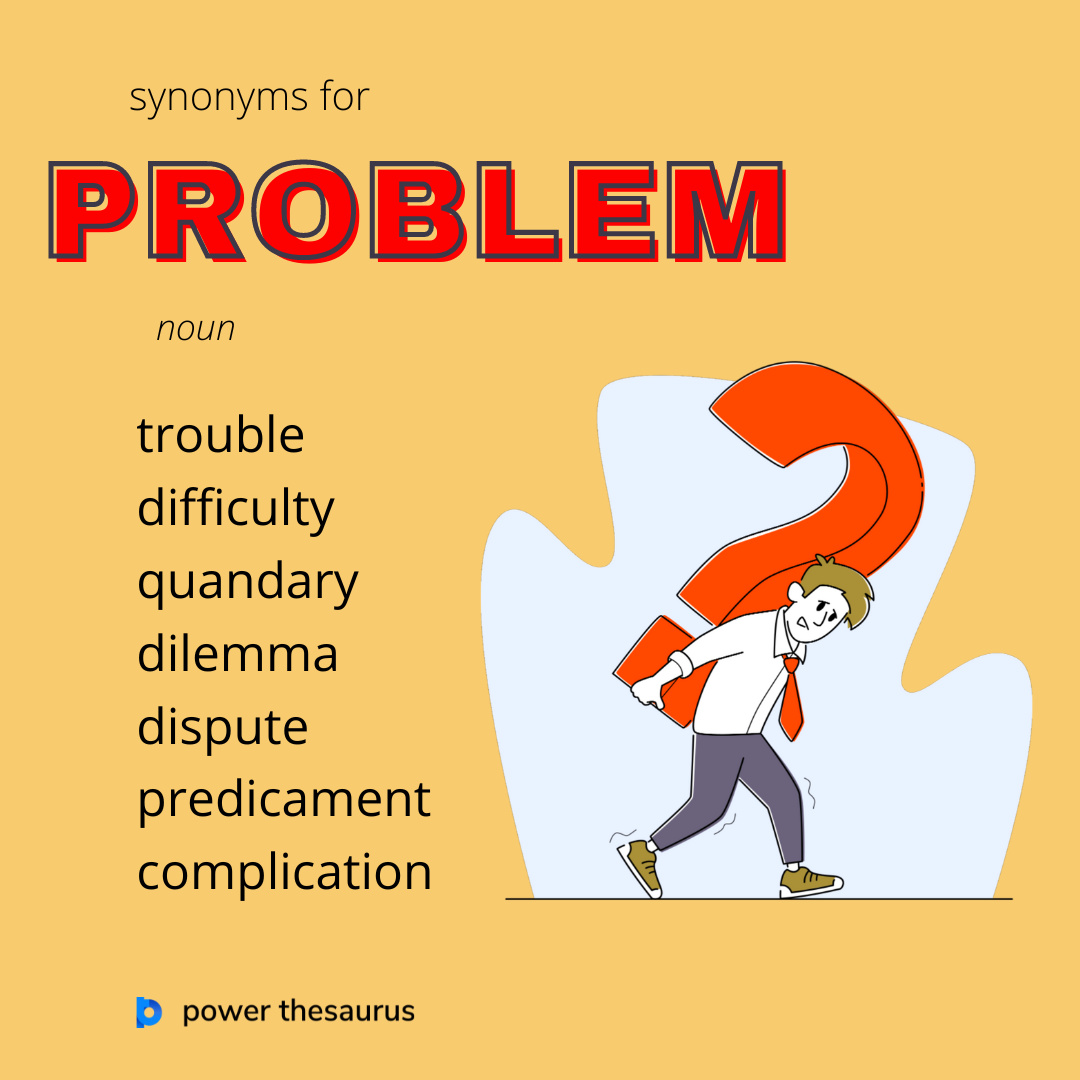 PowerThesaurus's tweet image. thsr.us/problem

A &quot;problem&quot; is a situation that is unsatisfactory and causes difficulties for people.
E.g. &quot;The main problem is unemployment.&quot;

#synonym #thesaurus #learnenglish #ielts