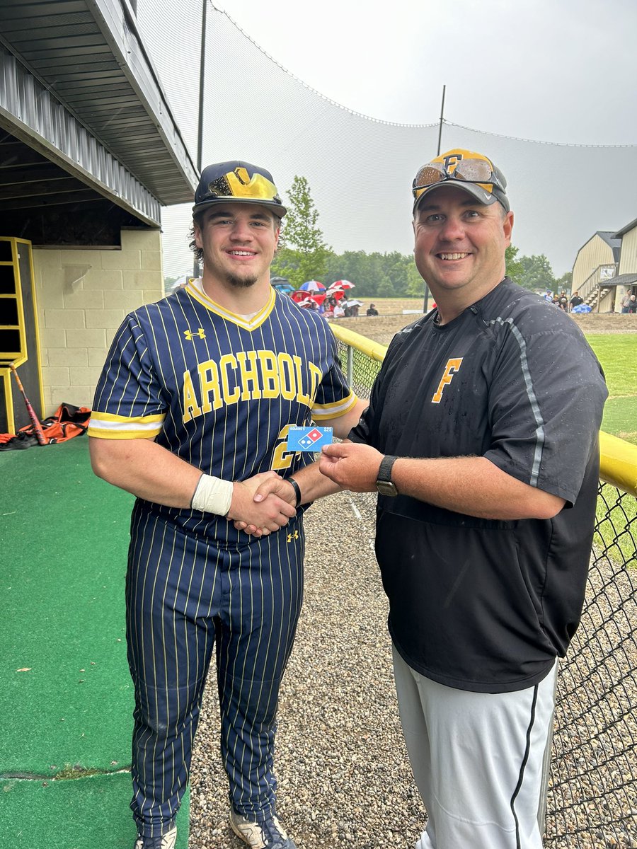 Saturday night Northwest Ohio All Star Game. Breaven Williams of Fairview hits a walk off to give the South team the win 6-5. Congrats to Brian Burrowes of Archbold on winning the $25 Dominos gift card for hitting the only Home Run of the game sponsored by the Ney Area Jaycees.
