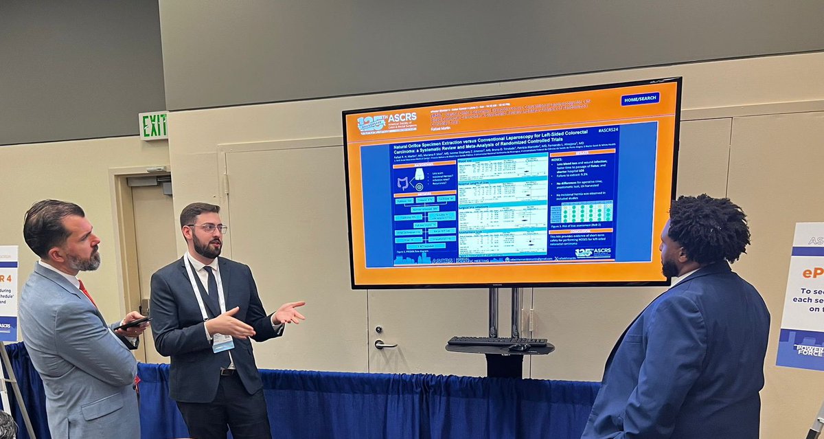 rafaelrhmartin's tweet photo. Wrapped up the second day with 3 poster presentations! Thank you to my incredible colleagues that helped throughout the development of these and trusted me to present today. Great discussions at the eposter sessions today, appreciate those who attended!
#ascrs24 @ASCRS_1 https://t.co/KcJs6fHG7o