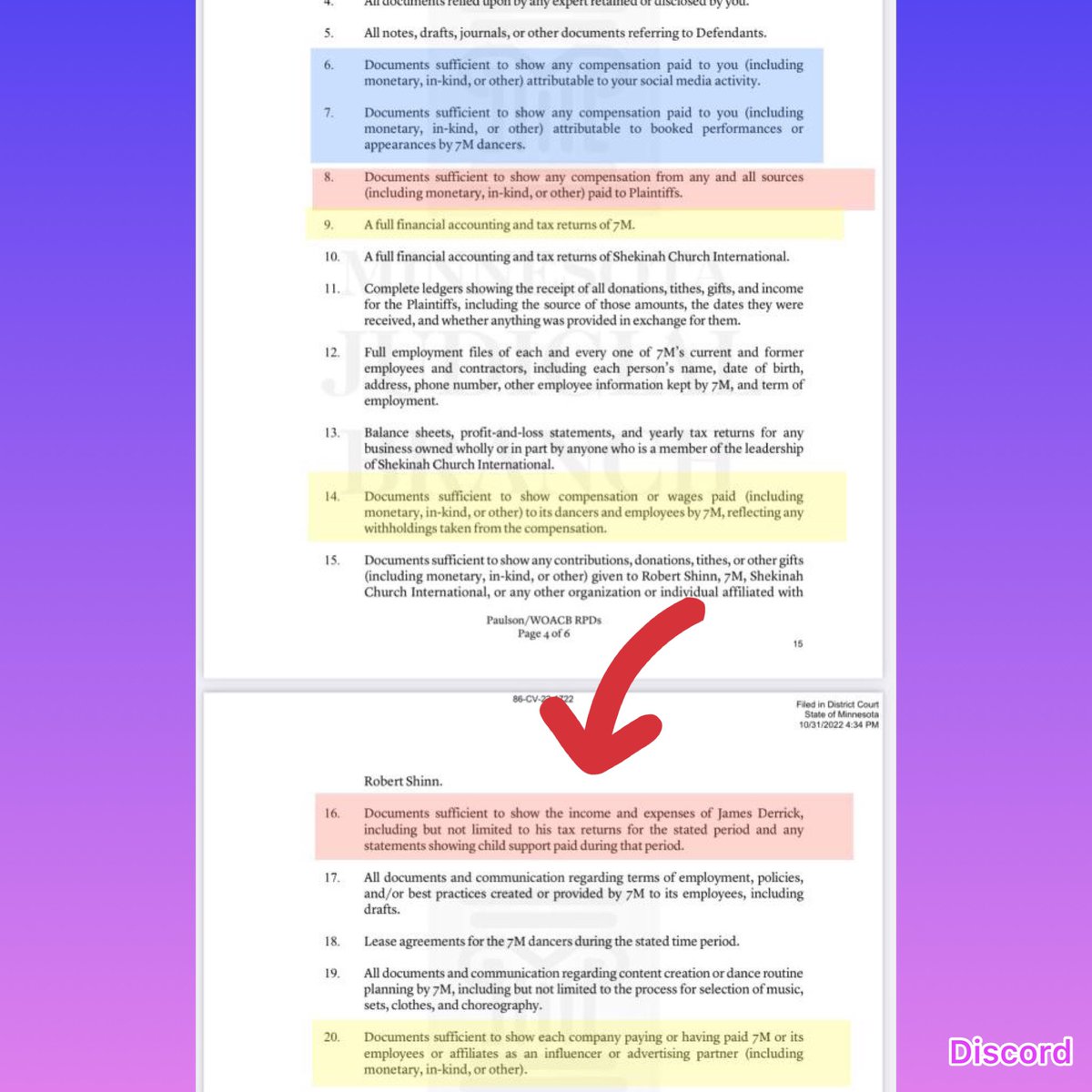 with_ballz's tweet image. Credit to the #woacb discord. Red is DENIED. KJ claims the dancers aren’t privy to their social media or allowed to watch #DancingForTheDevil but has even read her own damn lawsuit?! Omfg 😂 @IsaiahShinn
