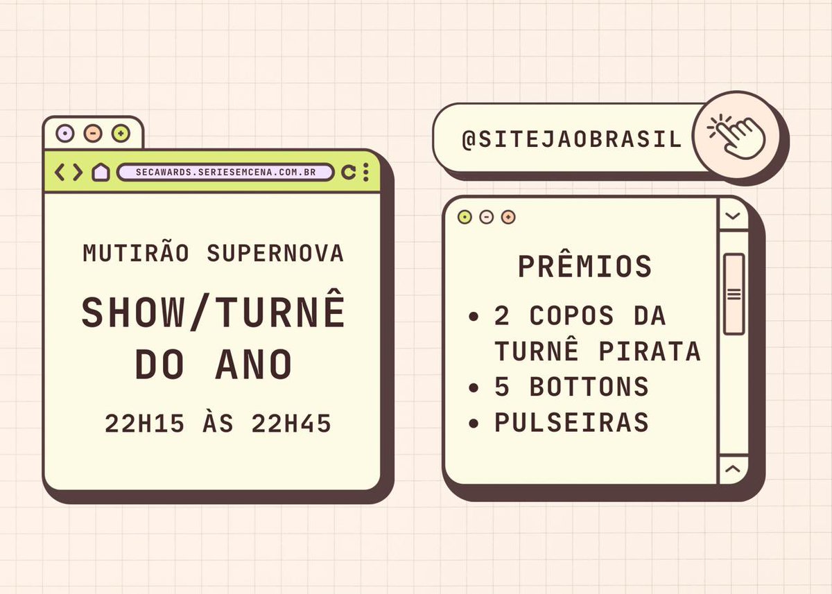 sitejaobrasil's tweet photo. 🫧 MUTIRÃO SUPERNOVA - Show/Turnê do Ano
💻 Vote no site: https://t.co/MdRUxTrOIs
🎇 A cada 10 votos em Superturnê - Show/Turnê do Ano, comente com as tags, um FILME.
#️⃣ TAGS: #Jão #ArtistaMasculino #MeLambe #MusicaDoAno #ClipeFavorito #Super #AlbumEp #CapaDoAno #Superturnê #MelhorShow #SECAwards
🔁 Dê RT para alcançarmos mais pessoas para votar com a gente!
⚠️ Lembrando que RT também é voto!
⏰ O próximo mutirão é 22h30 no perfil do @jaosorteios.