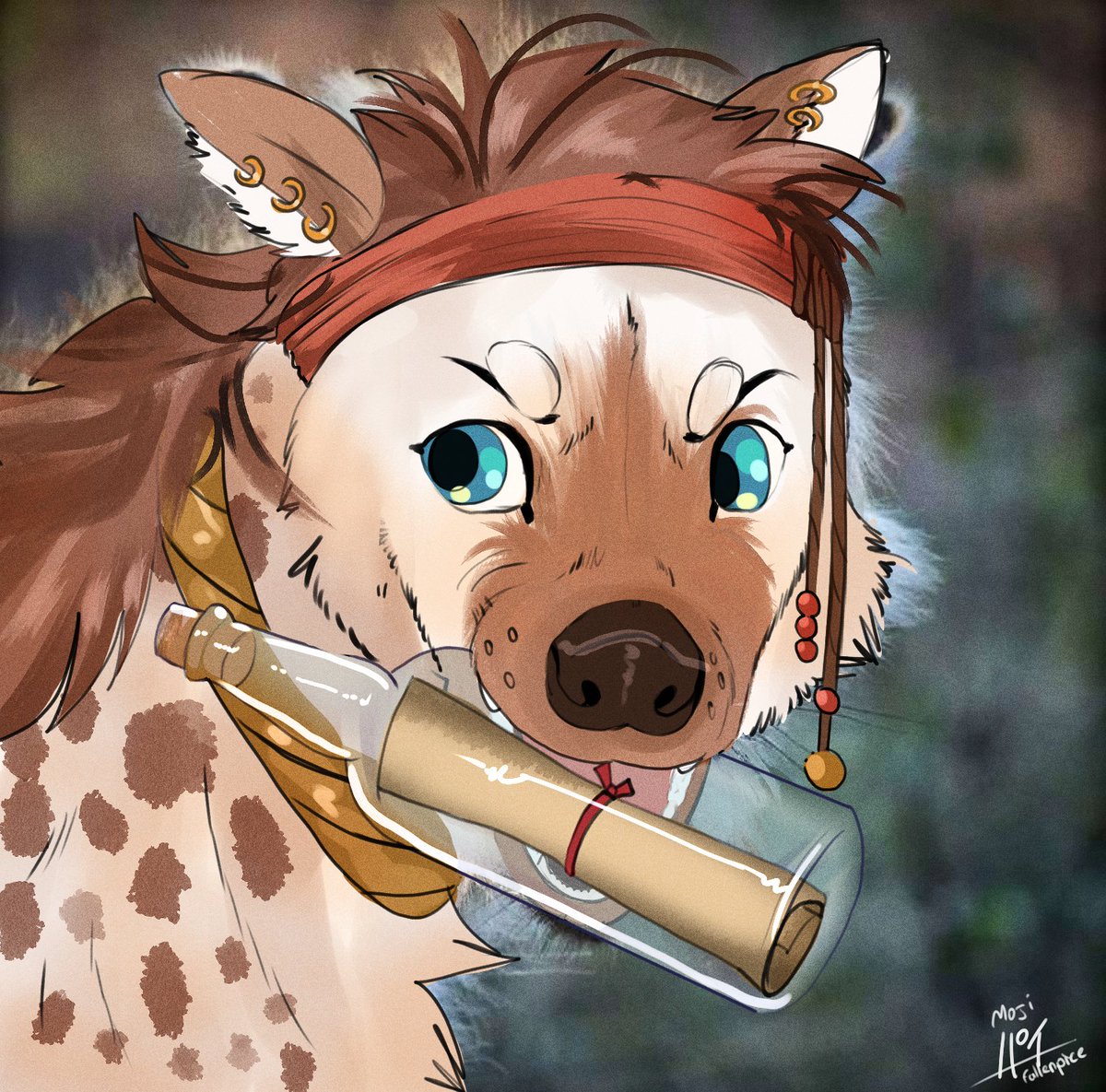 He has a message for you! (It is written in crayon and says that he will plunder your booty)

🎨: <a href="/fallenpiee/">🔞 Moji 🔞</a>