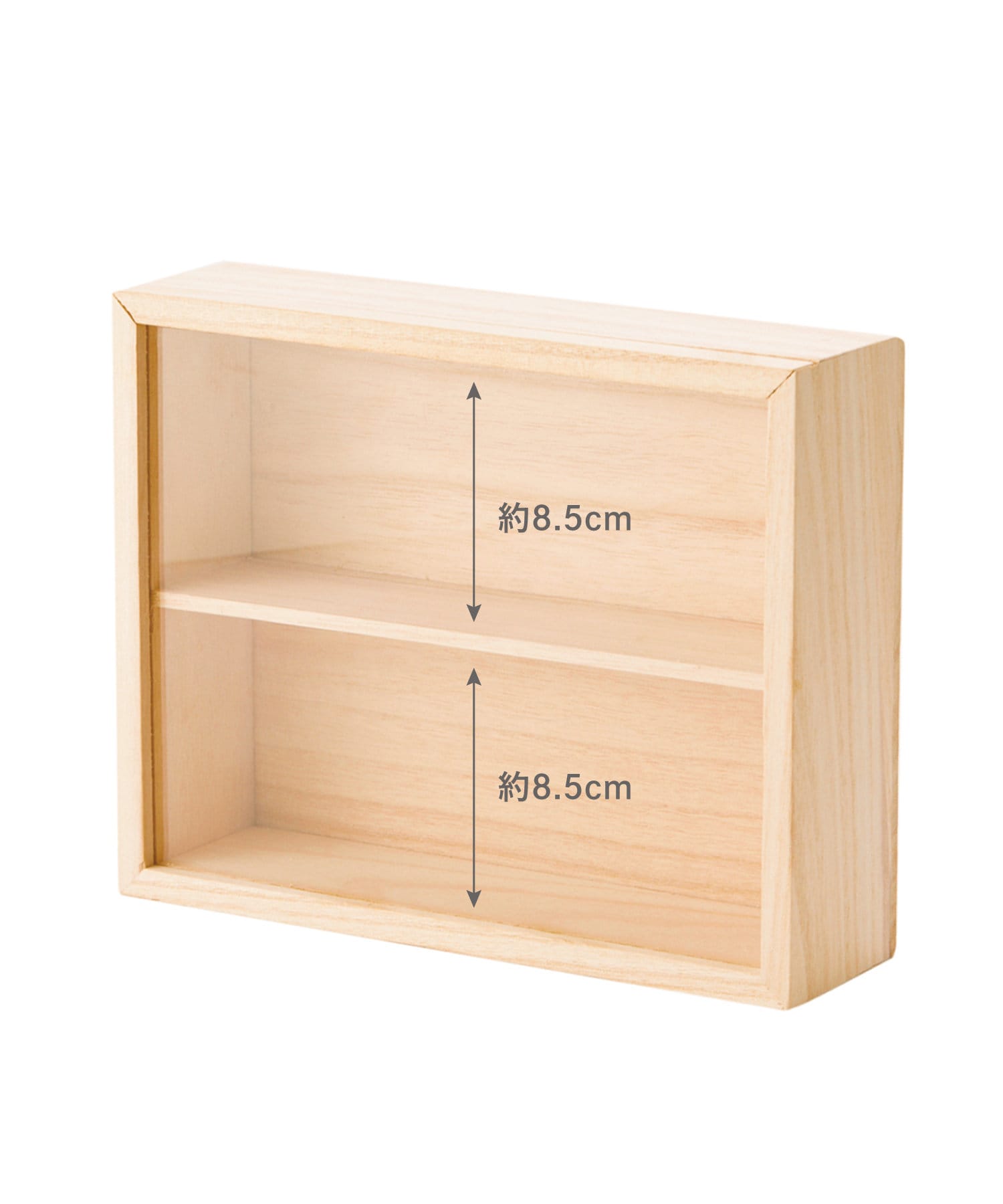 3coins/5個セット/階段付ディスプレイボックス/窓付きディスプレイ収納 ❗️新品未使用❗️3coins スリーコインズ 窓付き木製