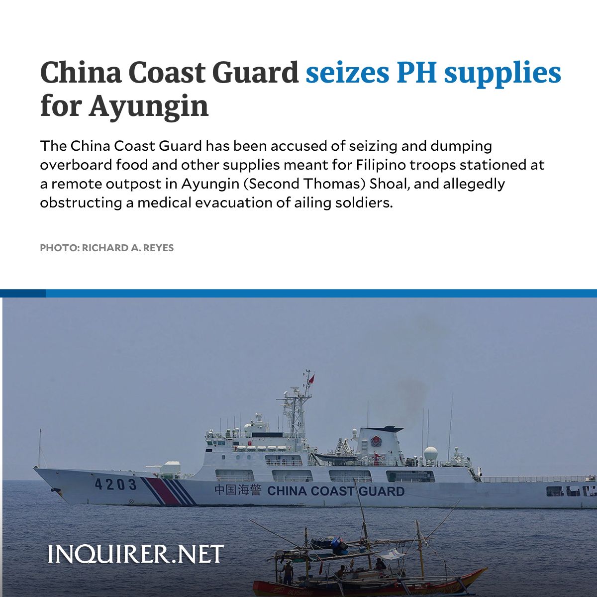 inquirerdotnet's tweet photo. The Chinese grabbed some of the provisions, mostly food, and scattered them into the water, making sure they couldn’t be consumed. But some of them took supplies for themselves, the Inquirer source said.

READ MORE: https://t.co/hlBE6ATVdO https://t.co/VkTclVkzAi