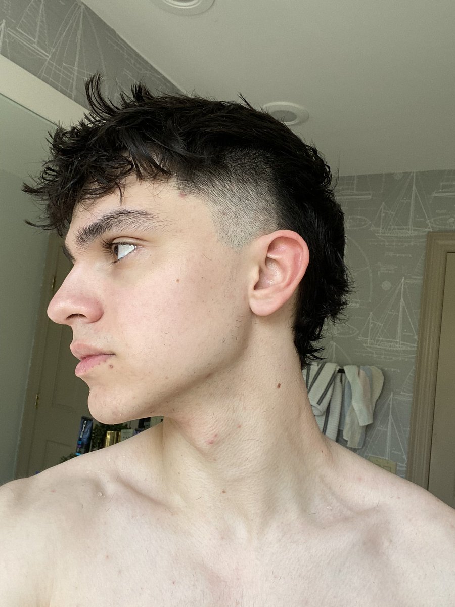 Before vs After (am i cooked) 
trying to get a mullet before twitch con