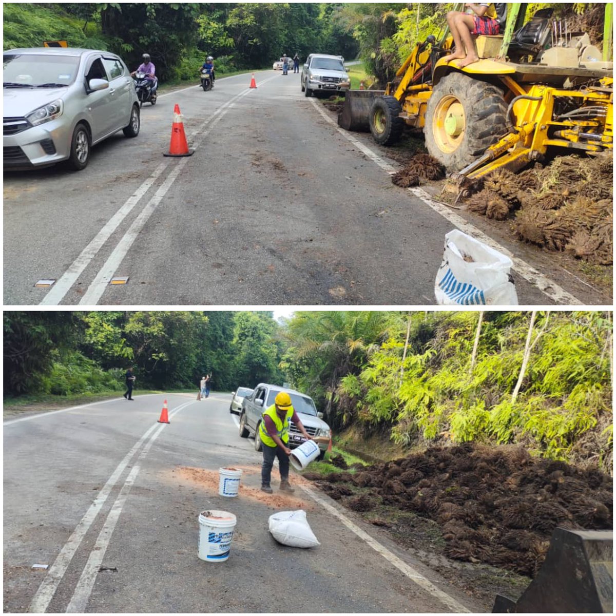 KERJA KECEMASAN

Kerja membersih sisa minyak tumpah di laluan FT62  Jalan Pekan Tajau - Bandar Pusat Jengka berhampiran Bukit Gajah.

#jkrpahang
#roadcaremaransdnbhd