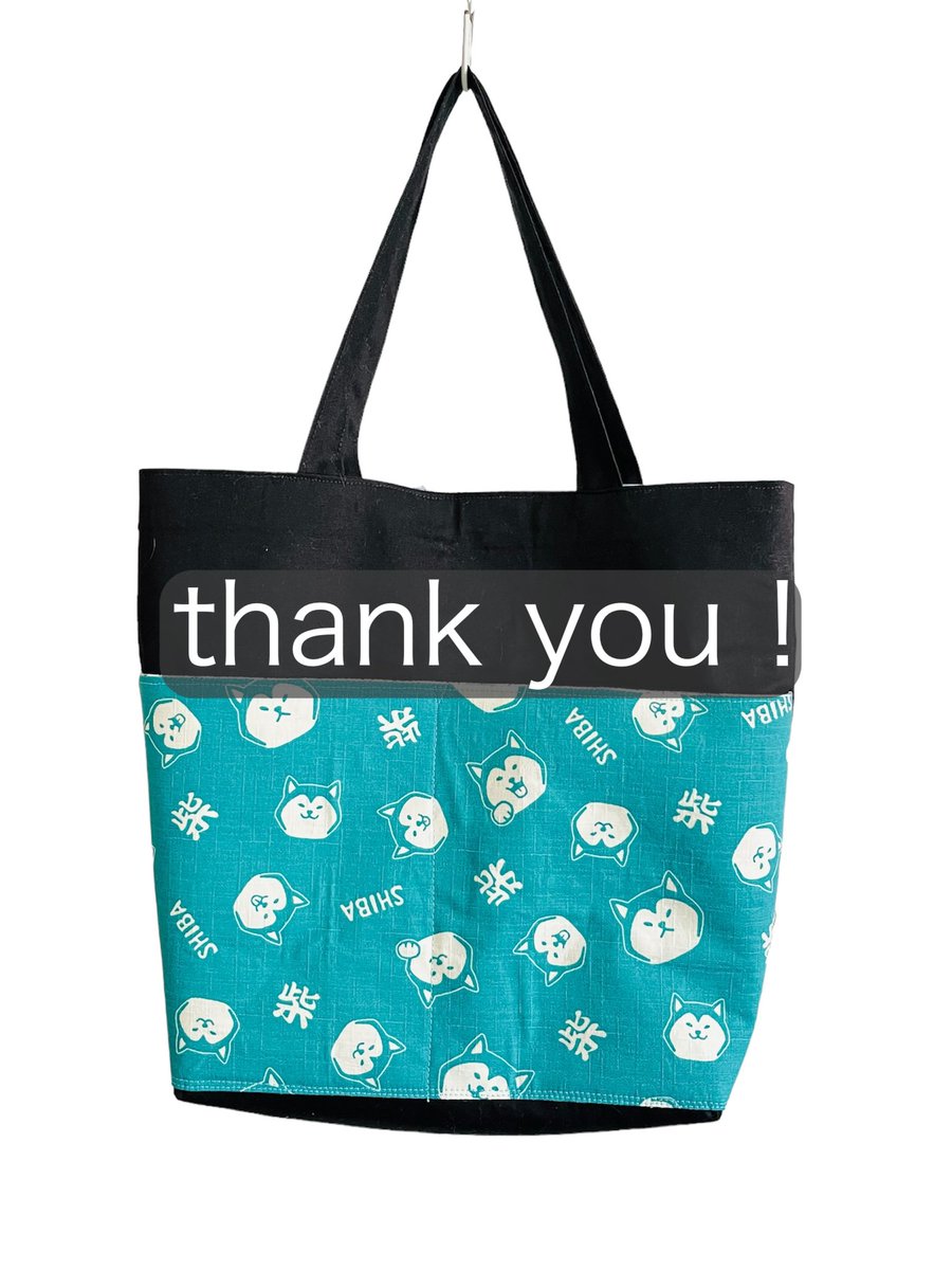 Hata_gallery's tweet photo. ／
🔔　thanks！🪡🧵
＼

🔻商品ページ
【限定１品】トートバッグ【柴犬柄／青い花柄】ブルーグリーン★黒　ブラック　マチあり　マグネットボタンつき #minne
https://t.co/AuR7mF0Ldr

minne ミンネにて、
お気に入り登録をしていただきました♪

ご覧いただき、
ありがとうございます🙇‍♀️💞 https://t.co/zctXmKo7ku