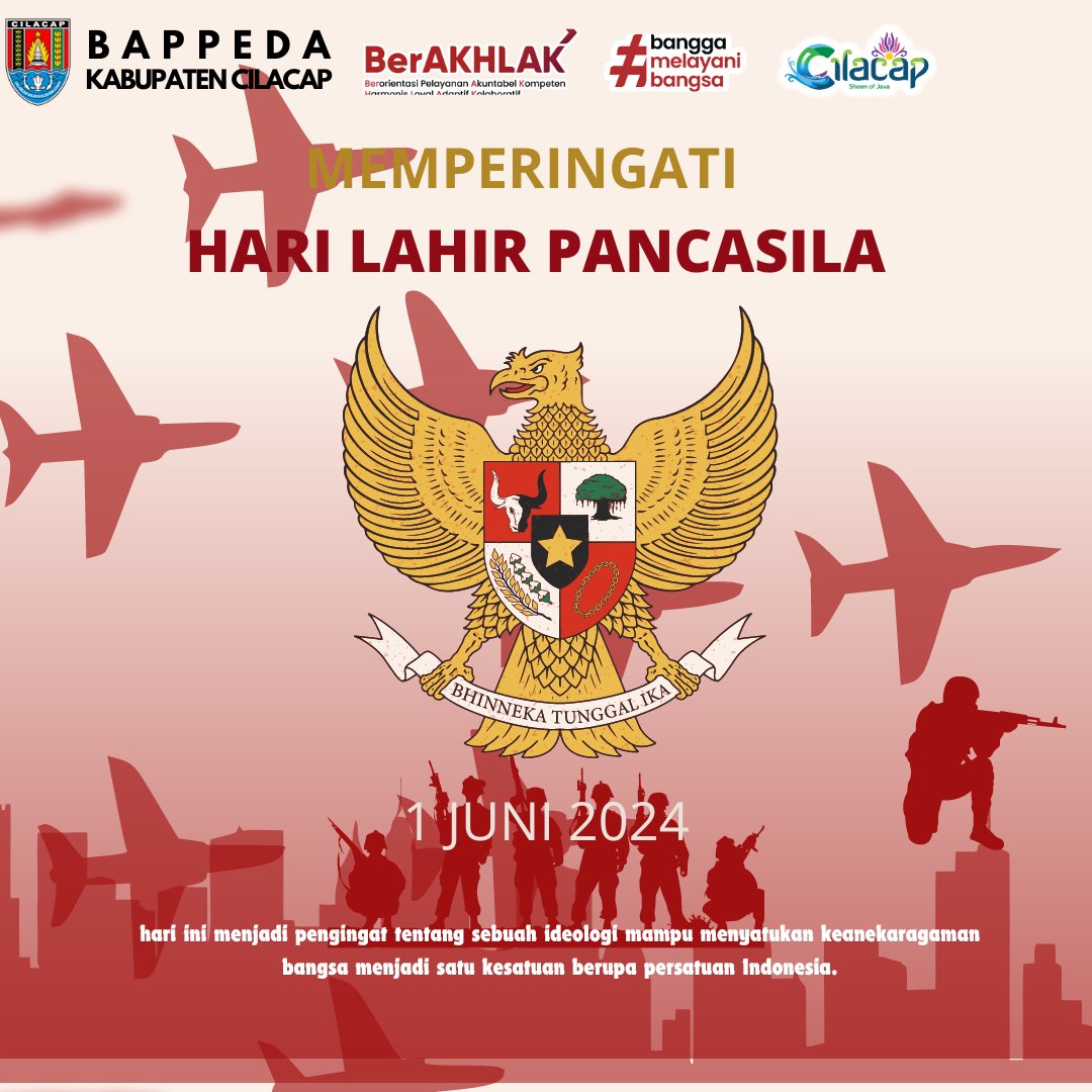 Selamat Hari Lahir Pancasila! Generasi muda adalah harapan bangsa untuk meneruskan nilai-nilai luhur Pancasila. Mari kita bersama-sama mengamalkan dan mewujudkan semangat kebangsaan dalam setiap langkah kita.

#bakesbangpolcilacap