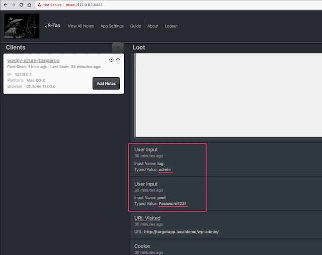 blueteamsec1's tweet photo. JS-Tap - JavaScript Payload And Supporting Software To Be Used As XSS Payload Or Post Exploitation Implant To Monitor Users As They Use The Targeted Application https://t.co/1VNIieklDx #JSTap #multithreaded #Taken #Traffic https://t.co/nimyvzzosb