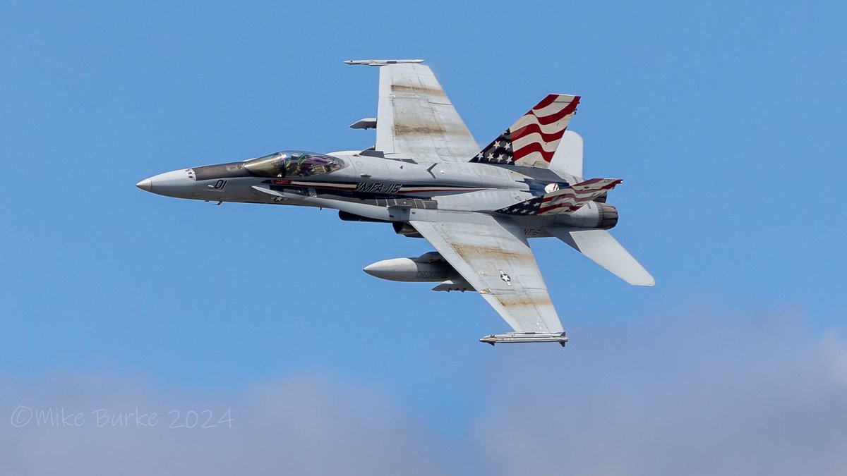 May11,2024. USMC F/A 18C 165214 performing a pass along the show line during the Cherry Point Airshow. MCAS Cherry Point NC.