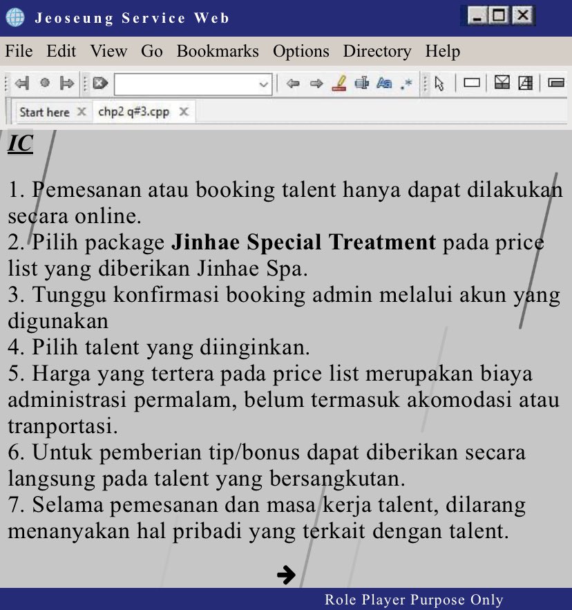 <a href="/N0TICEABLE/">The UNNOTICEABLE (HIATUS)</a> Username UNNOTICEABLE: REDD
Nama toko yang dilaporkan: Jinhae Spa
Alasan:

Tempat pr/os/ti/tu/si berkedok Jasa spa. Dari luar Jinhae terlihat seperti tempat spa pada umumnya. Tapi telah ditemukan sebuah website yang ternyata milik Jinhae dan-