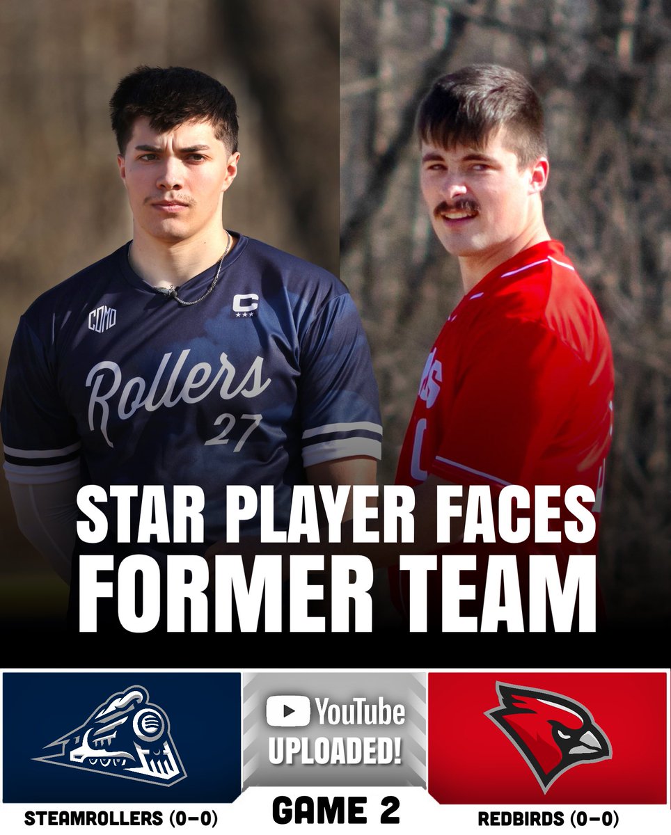 STEAMROLLERS vs REDBIRDS now up on YouTube‼️ youtu.be/lBbIx6ASOw4?si…
