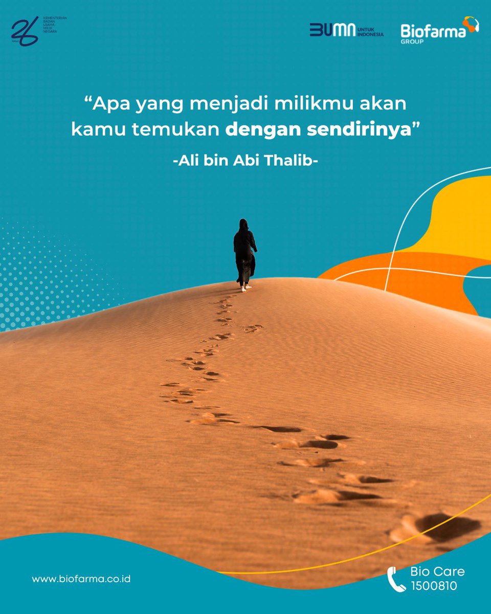 biofarmaID's tweet photo. Semua hal yang memang sudah ditakdirkan menjadi milik Biotizen pada akhirnya akan Biotizen miliki.
#MondayVation #BioQuotes #biofarmaid https://t.co/ORAus3yiju